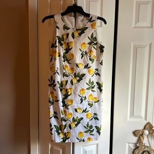 London Times size 6 lemon print dress